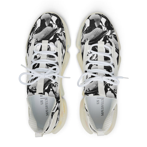 Midnight Silver Eclipse Men’s Mesh Sneakers - KDS Ketchure