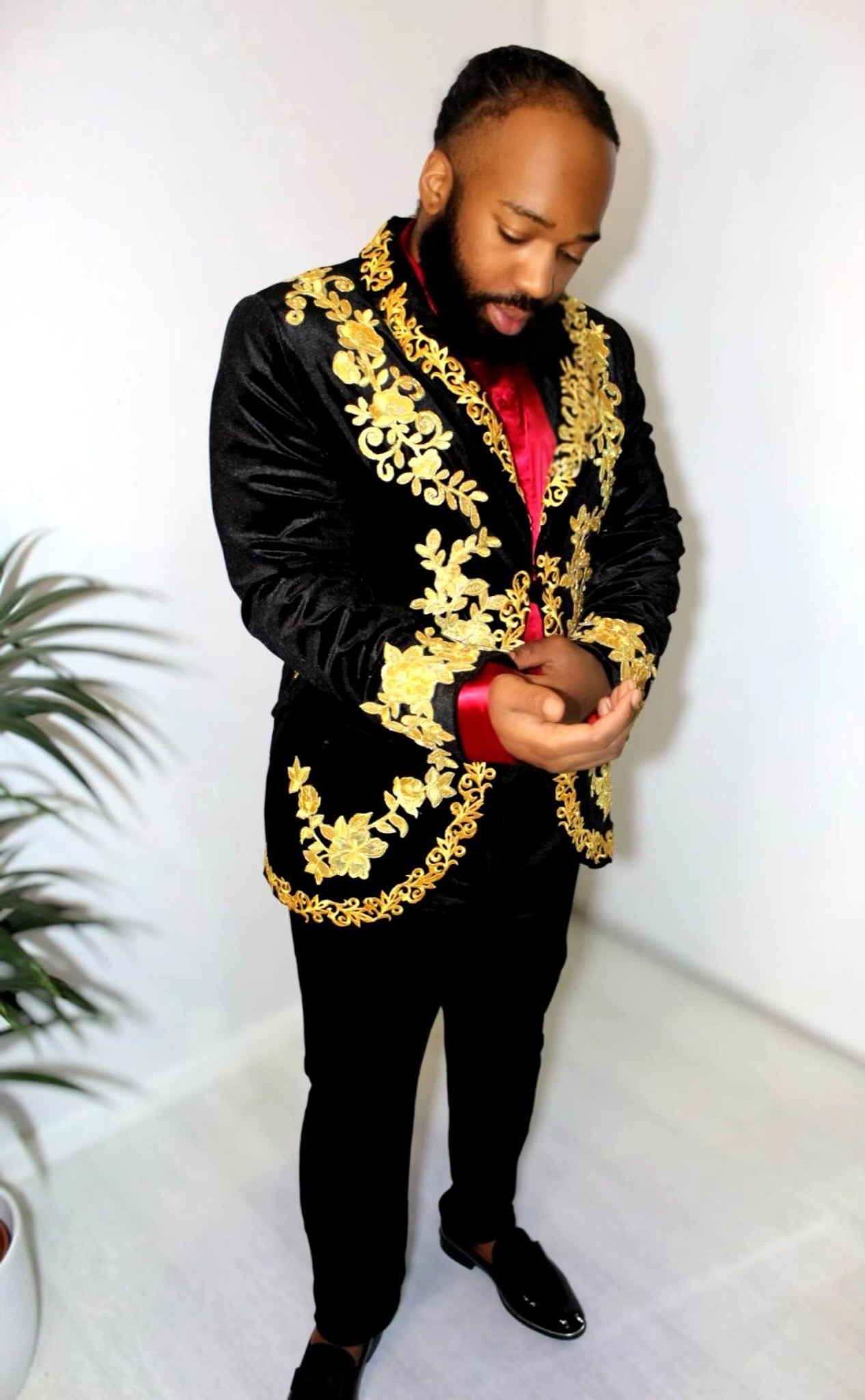 Black Golden Men Blazer KDS Ketchure