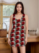 Red Rose Bodycon dress - KDS Ketchure