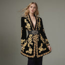 Black Golden Women Blazer - KDS Ketchure