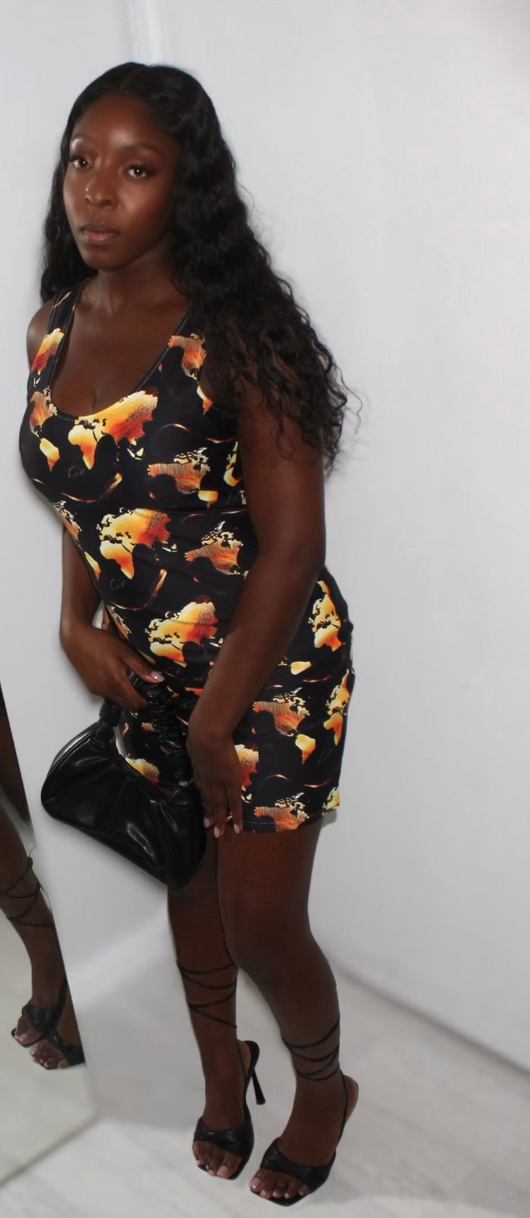 Midnight Flame Bodycon Dress