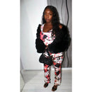 Red GeoLux Flare leggings - KDS Ketchure