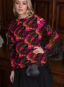 Crimson Peacock Mosaic Women’s Sweatshirt - KDS Ketchure