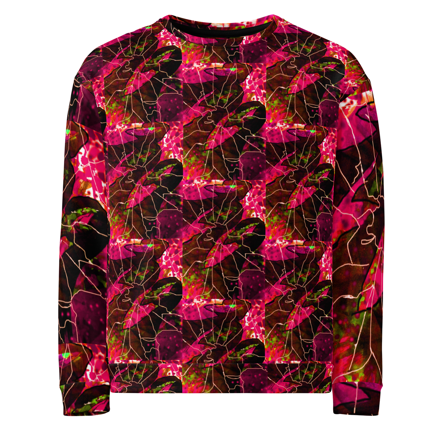 Crimson Peacock Mosaic Women’s Sweatshirt