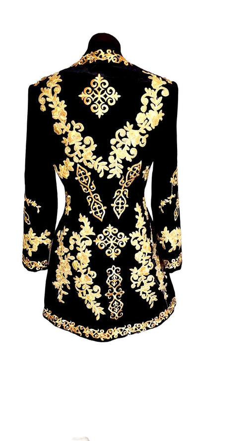 Black Golden Women Blazer - KDS Ketchure