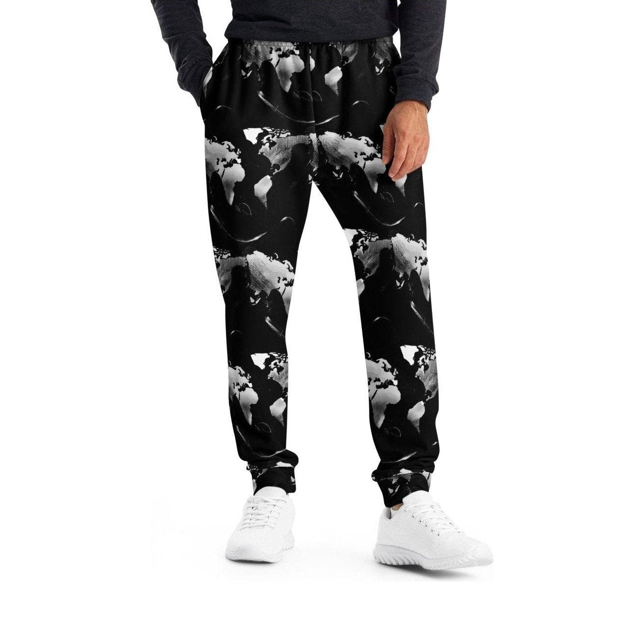 Midnight Silver Eclipse Joggers – Urban Chic with Bold Elegance