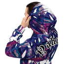 Yahweh Abstract Print Hoodie showcasing urban elegance with vibrant colors and a stylish design, perfect for comfort and warmth.