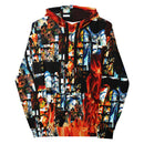 Divine Fire Men’s Hoodie with bold fire-inspired print and abstract urban design for stylish comfort.