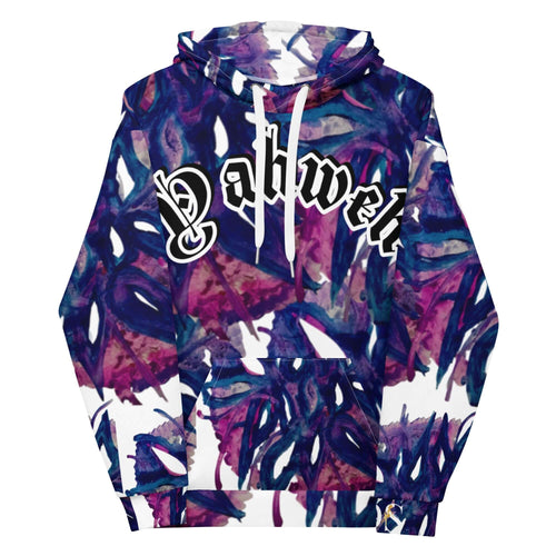 Yahweh Abstract Print Hoodie – KDS Ketchure featuring vibrant hand-painted design and cozy fleece interior.