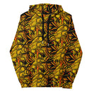 Lion Ember Crown hoodie featuring a vibrant all-over lion and flame print design.