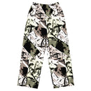 GeoLux unisex wide-leg pants with abstract pattern and adjustable waist, offering comfort and urban chic style.