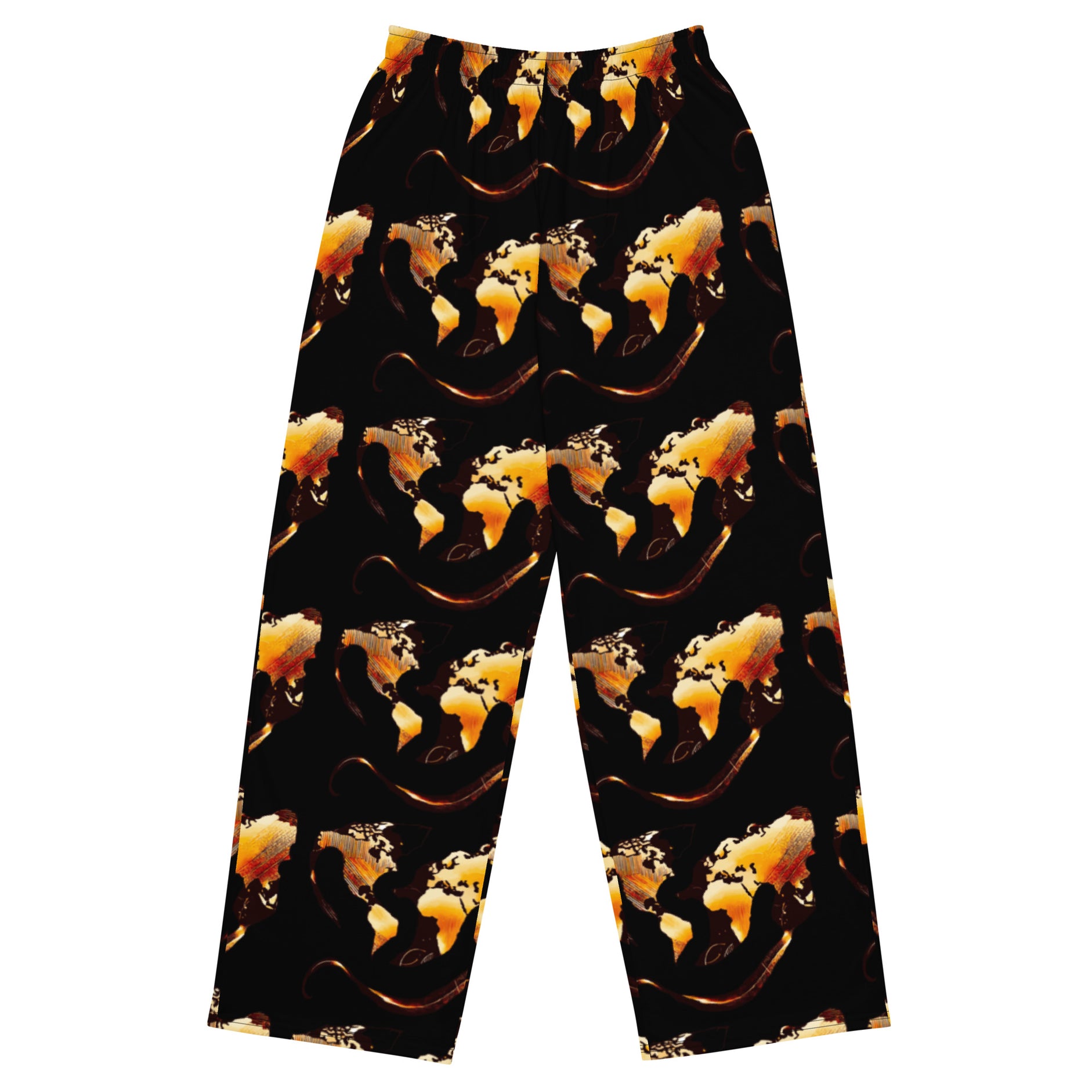 Midnight Flame Unisex Wide-Leg Pants
